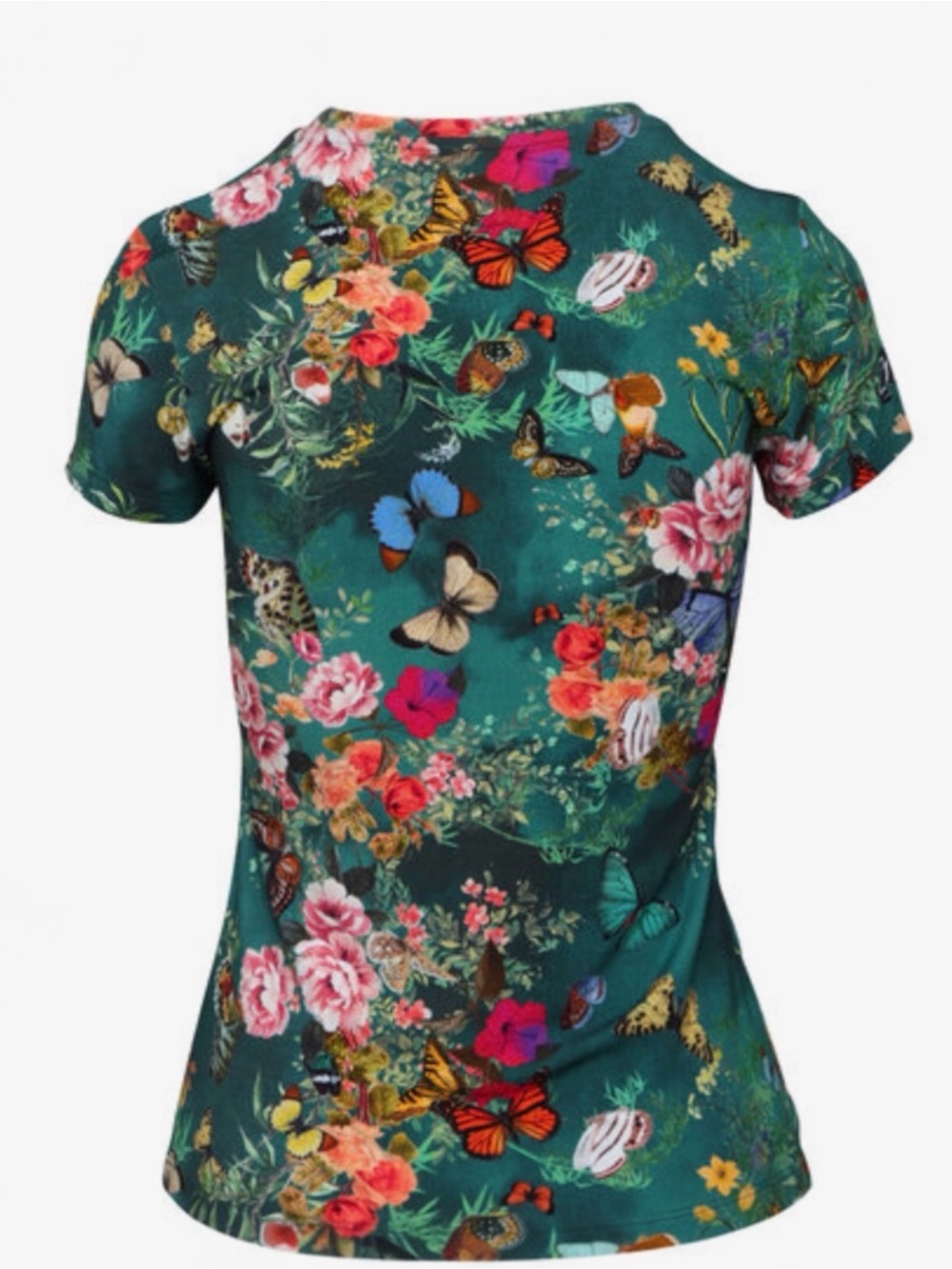 L'AGENCE Ressi Charonda Butterfly Floral Print Women’s Fitted Tee Size XSmall - Picture 9 of 12